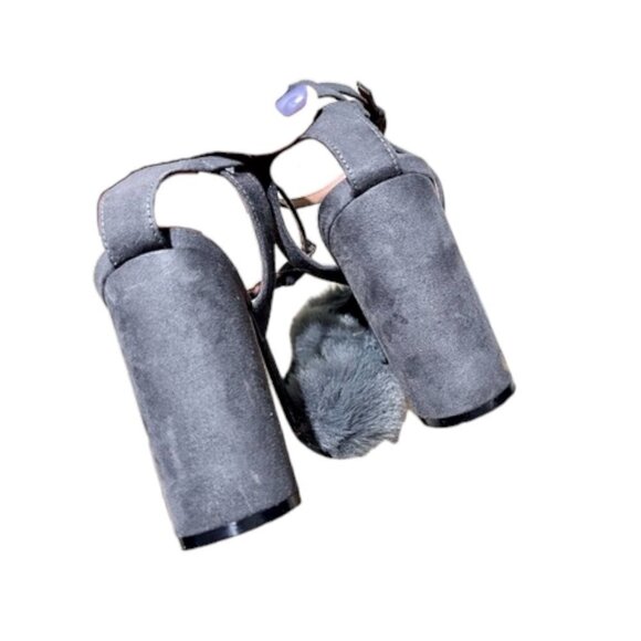 TOPSHOP faux fur sandal heels size US 6.5 - Picture 4 of 5